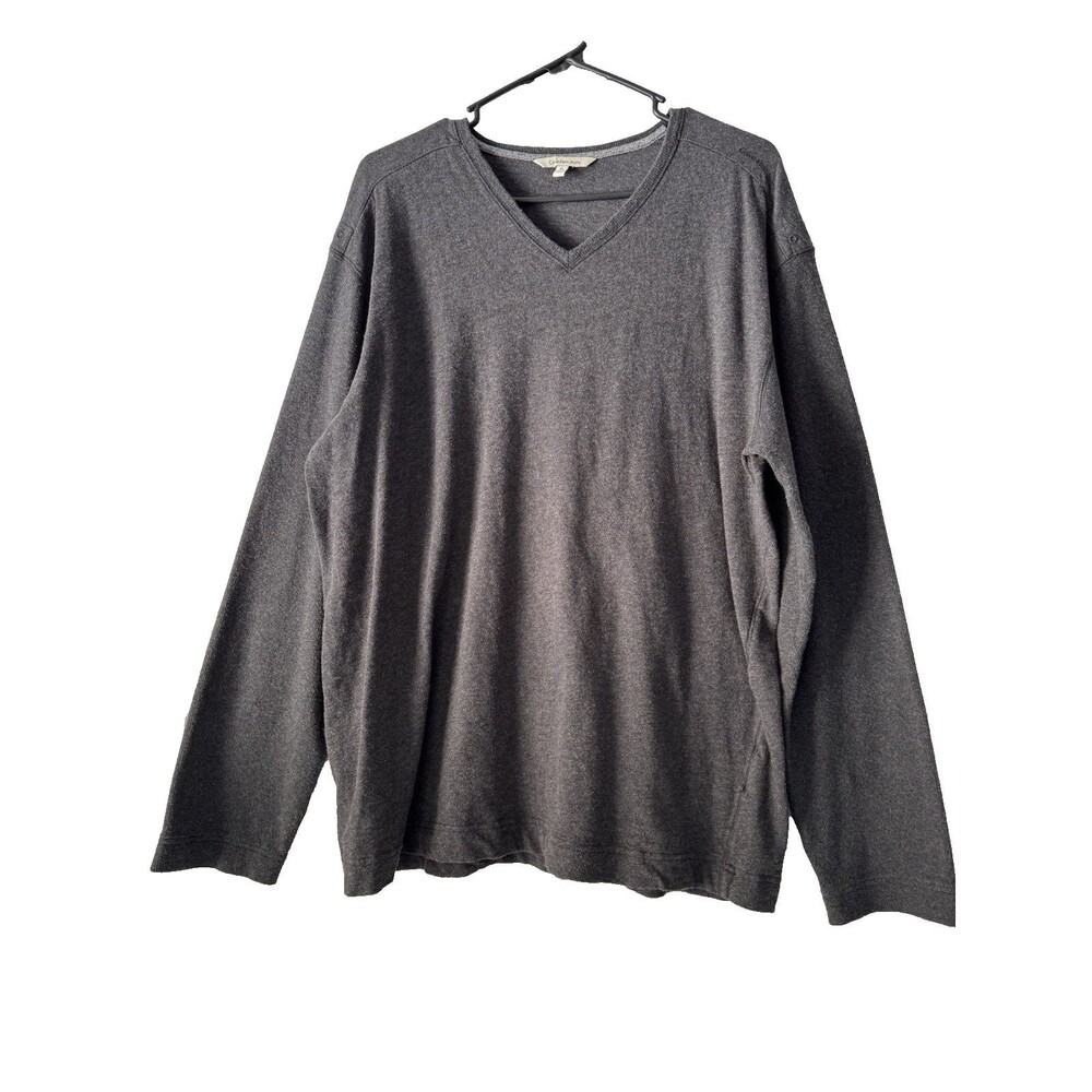 Calvin Klein Jeans Men's Gray Long Sleeve V-Neck Sweater Long Sleeved Size XL